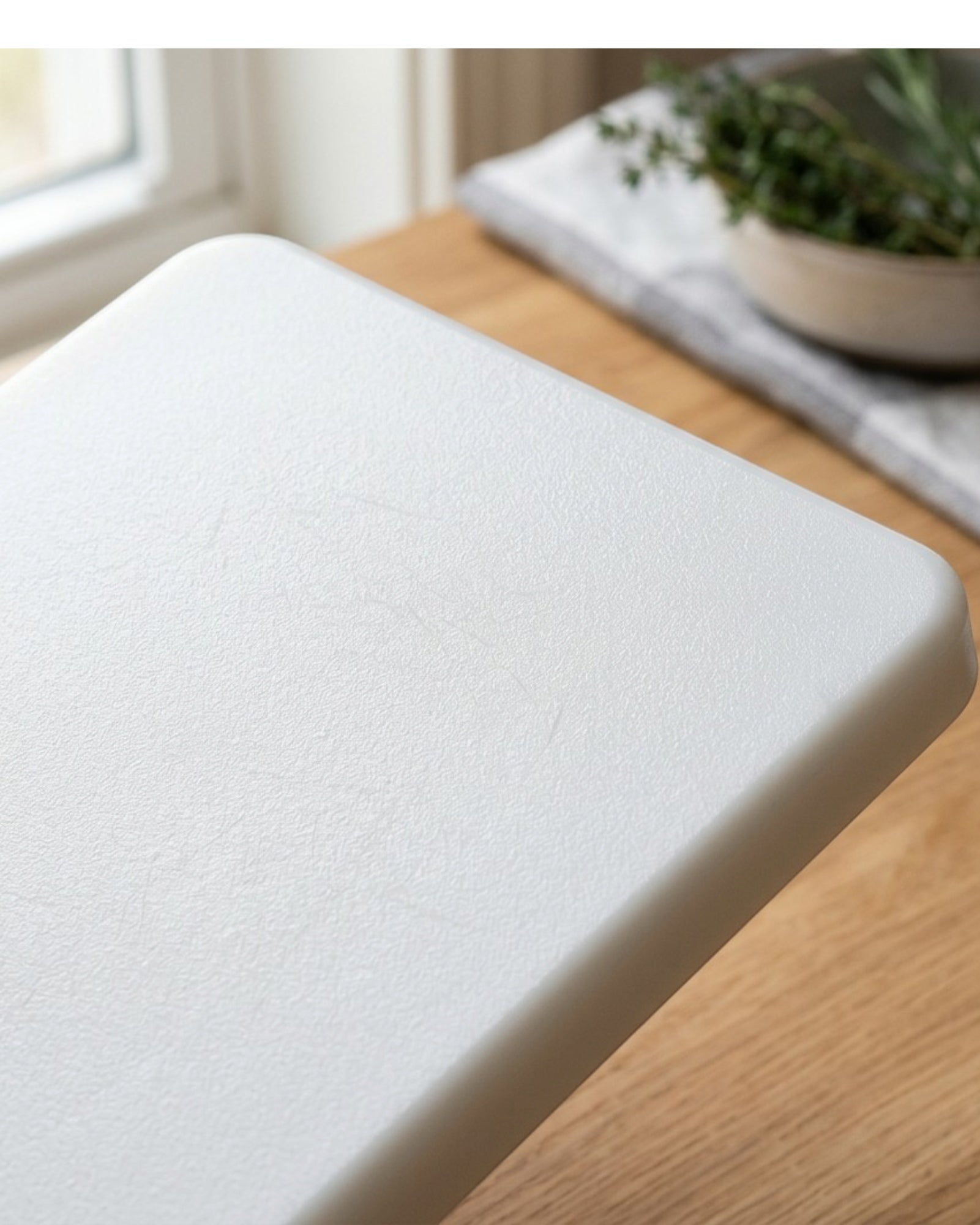 Omnily Thick Kitchen Prep Board Reversible 12 x 18 in White